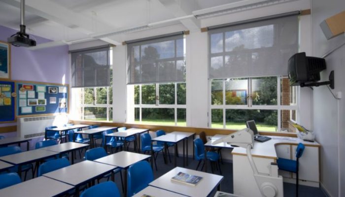 Ultra strong crank operated blind for schools and education 1