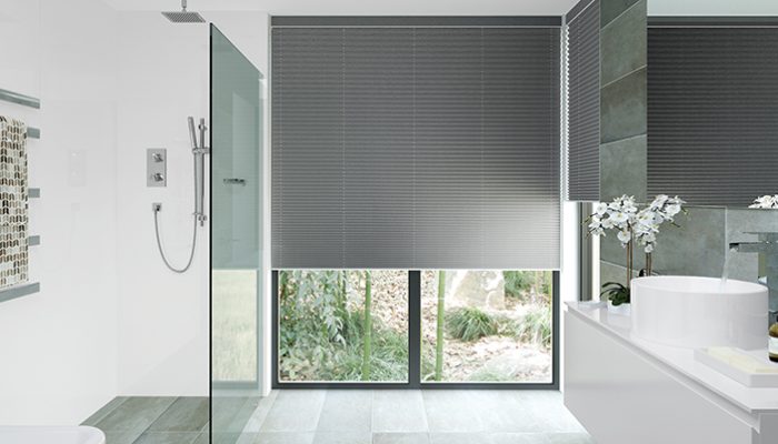 Pleated blinds bathroom